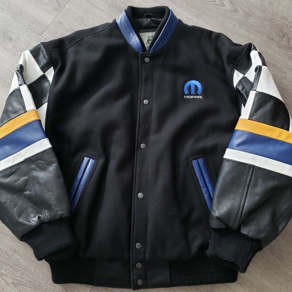 MOPAR VINTAGE Burks Bay Varsity Letterman Racing Jacket mens XL MINT
